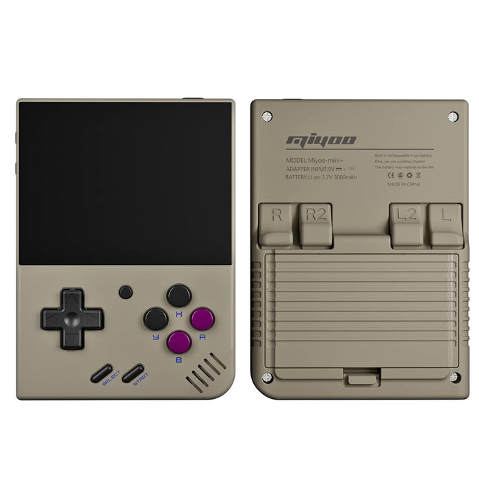 Miyoo Mini+ Plus - Retro Handheld Game Console (Grey) (64gb)