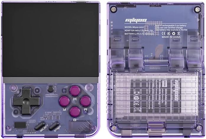 Miyoo Mini+ Plus - Retro Handheld Game Console (Purple) (64gb)