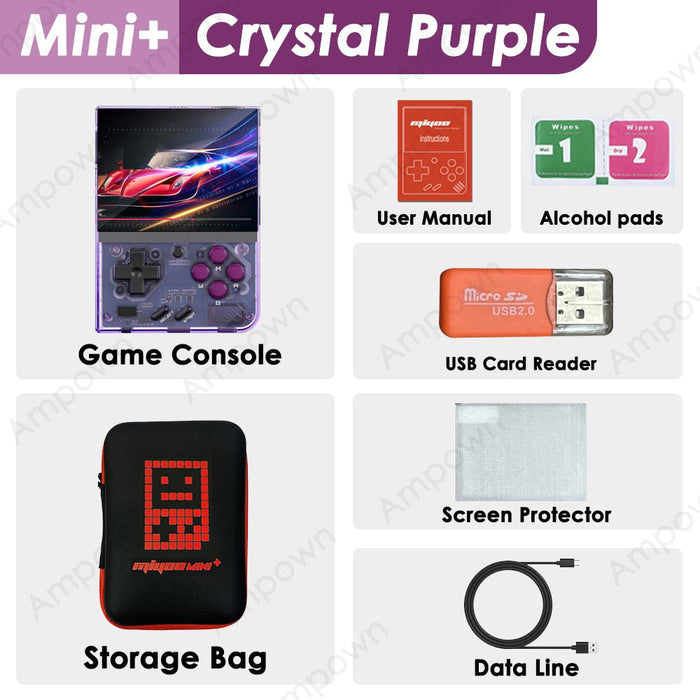Miyoo Mini Plus - Retro Handheld Game Console + Case - Bundle (32