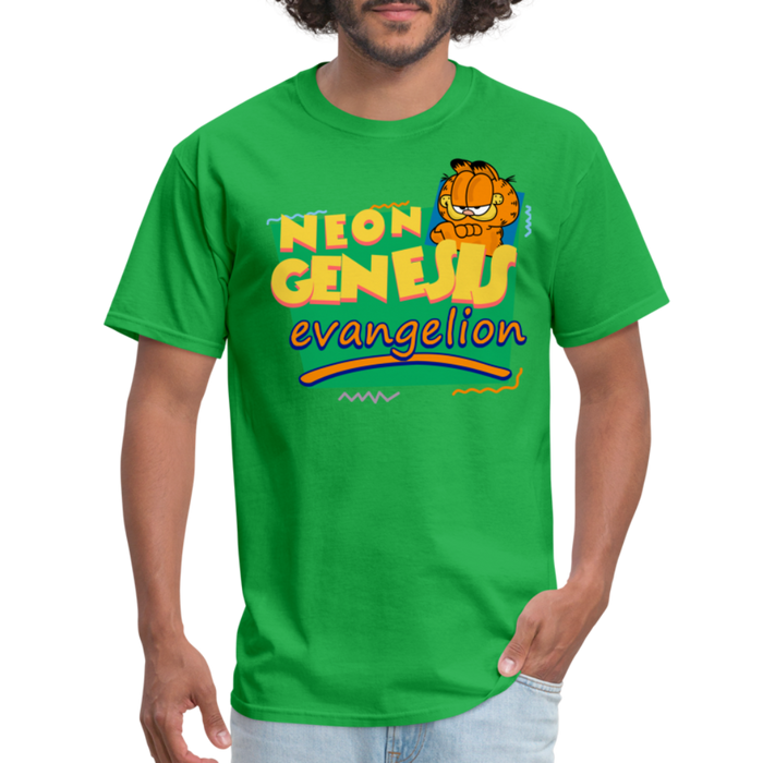 Neon Genesis Evangelion Meets Garfield - Unisex Classic T-Shirt - bright green